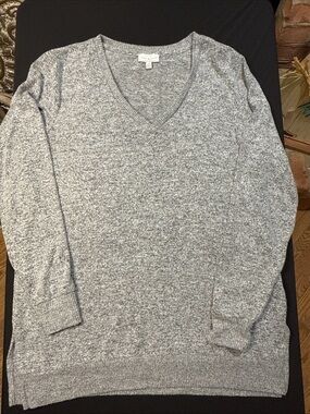 Lucky Brand Heather Gray Knit Sweater